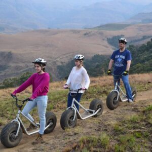 Downhill in de Drakensbergen